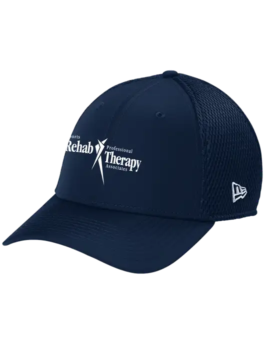 New Era 39THIRTY Performance Stretch Dark Navy Mesh Cap w/Sports Rehab Logo