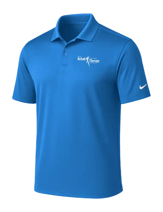 NIKE Light Royal Victory Solid Polo w/Sports Rehab Logo