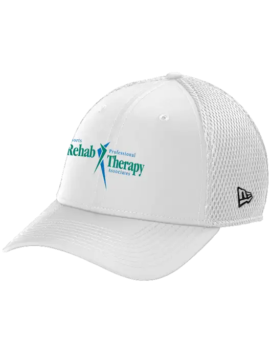 New Era 39THIRTY Performance Stretch White Mesh Cap w/Sports Rehab Logo