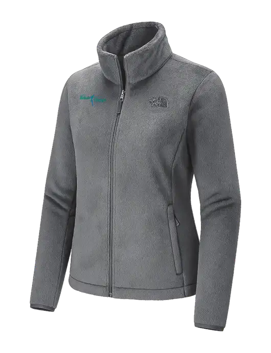 The North Face Womens Dark Medium Grey Osito Fleece Jacket
 w/Sports Rehab Logo