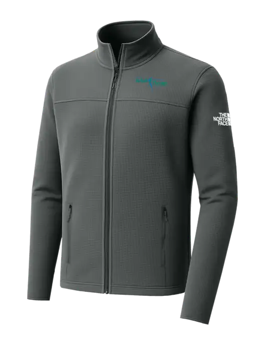 The North Face Aim Full-Zip Dark Medium Grey Fleece Jacket w/Sports Rehab Logo