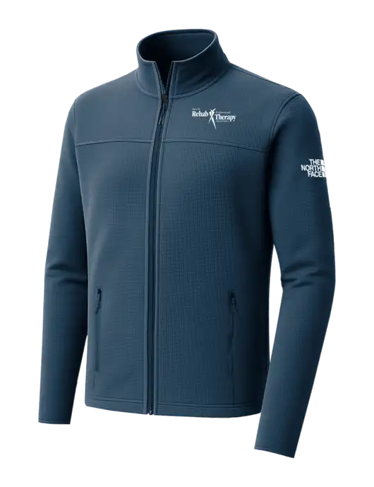 The North Face Aim Full-Zip Light Navy Fleece Jacket w/Sports Rehab Logo