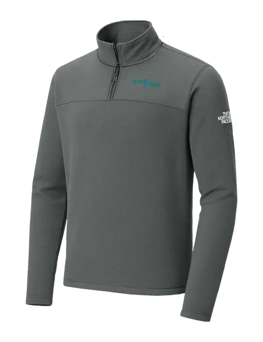 The North Face Aim 1/4-Zip Dark Medium Grey Fleece w/Sports Rehab Logo