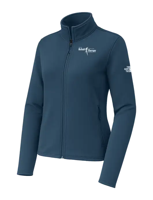 The North Face Womens Aim Full-Zip Light Navy Fleece Jacket w/Sports Rehab Logo