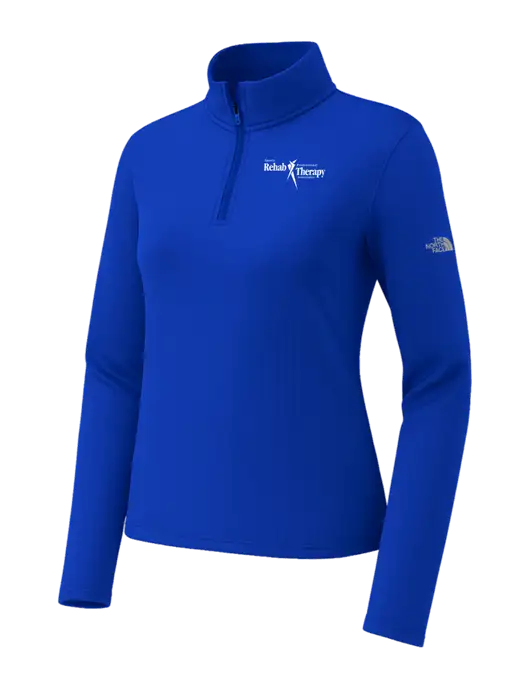 The North Face Womens Aim 1/4-Zip Dark Royal Fleece w/Sports Rehab Logo