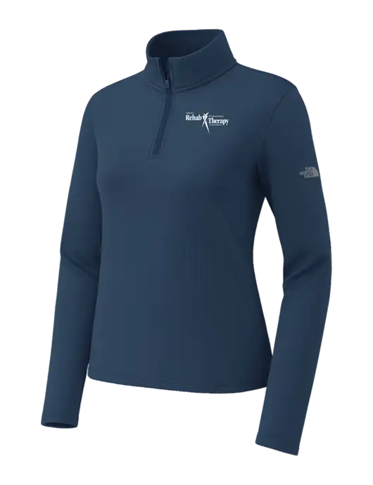 The North Face Womens Aim 1/4-Zip Dark Navy Fleece w/Sports Rehab Logo