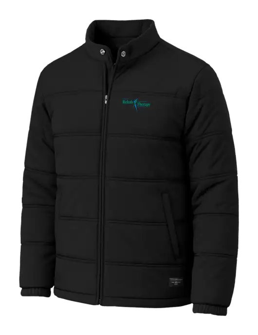 TravisMathew Cold Bay Black Jacket w/Sports Rehab Logo