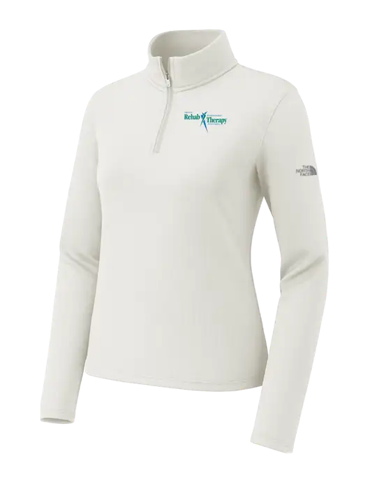 The North Face Womens Aim 1/4-Zip Ivory Fleece w/Sports Rehab Logo