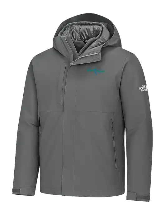 The North Face Castle Valley Triclimate 3-in-1 Dark Medium Grey Jacket w/Sports Rehab Logo, Sports Rehab Logo