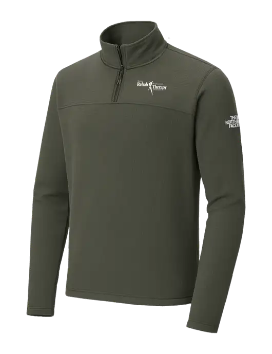 The North Face Aim 1/4-Zip Dark Olive Fleece w/Sports Rehab Logo