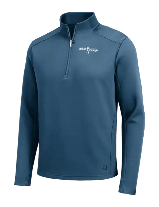OGIO Transcend Light Navy 1/4-Zip w/Sports Rehab Logo