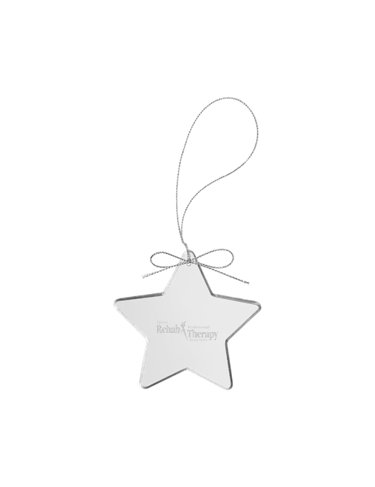 Crystal Star Ornament w/Sports Rehab Logo