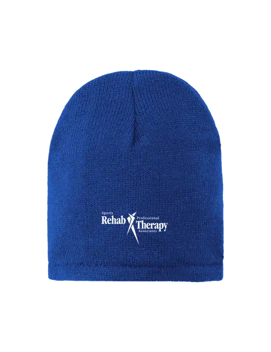 Dark Royal Fleece-Lined Beanie Cap w/Sports Rehab Logo