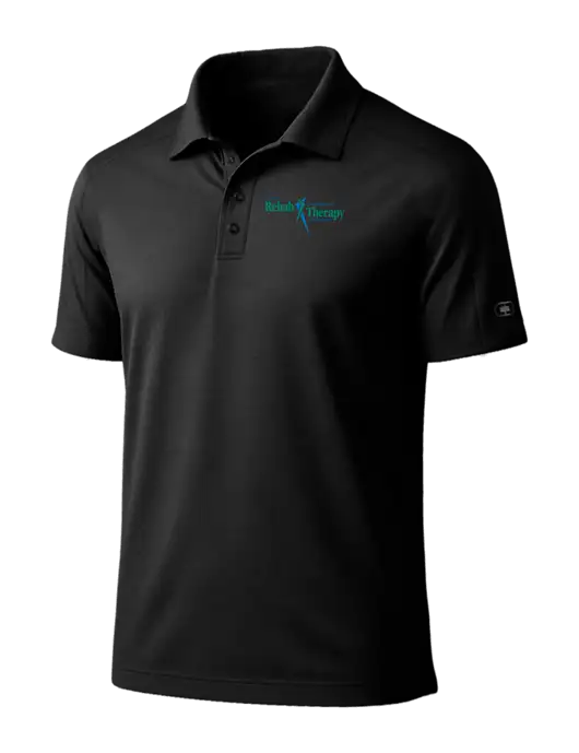 OGIO Linear Black Polo w/Sports Rehab Logo