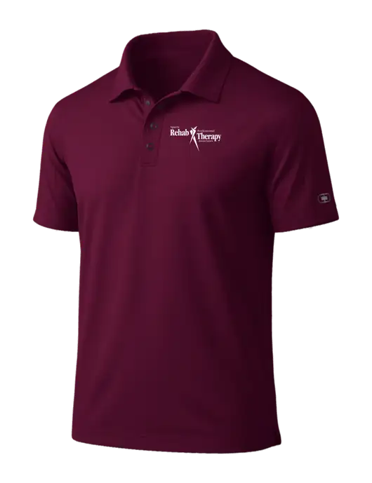 OGIO Linear Maroon Polo w/Sports Rehab Logo