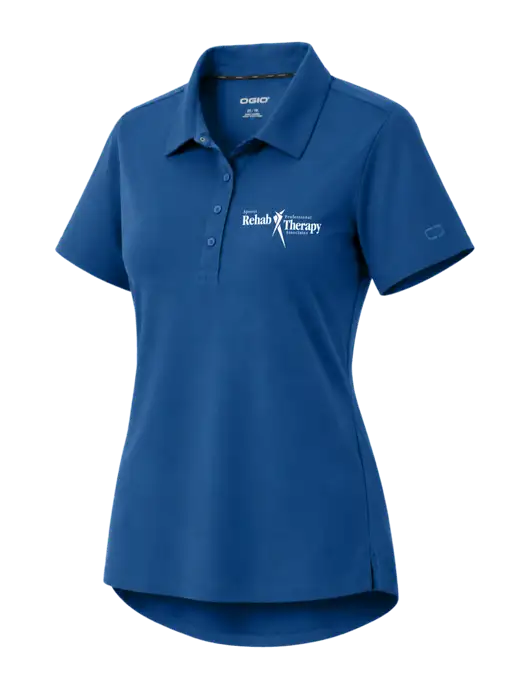 OGIO Womens Envision Light Navy Polo w/Sports Rehab Logo