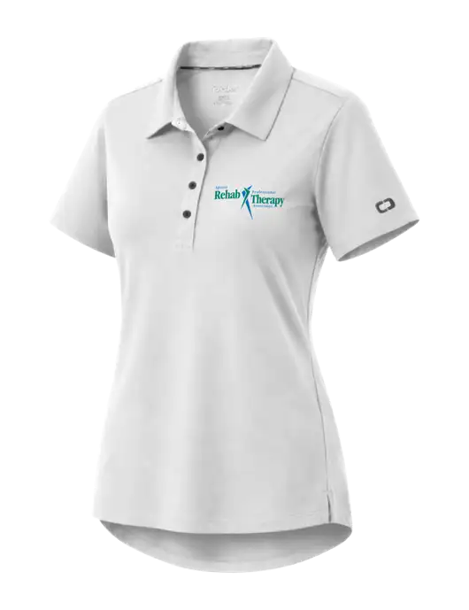 OGIO Womens Envision White Polo w/Sports Rehab Logo