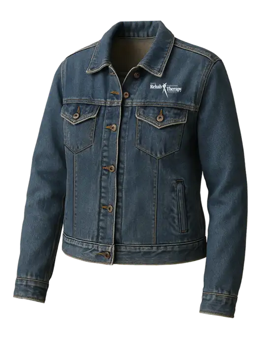 Womens Denim Jacket w/Sports Rehab Logo