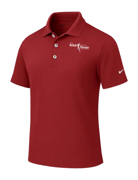 Nike Red Tech Basic Dri-FIT Polo
 w/Sports Rehab Logo
