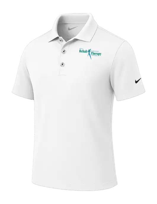 Nike White Tech Basic Dri-FIT Polo
 w/Sports Rehab Logo