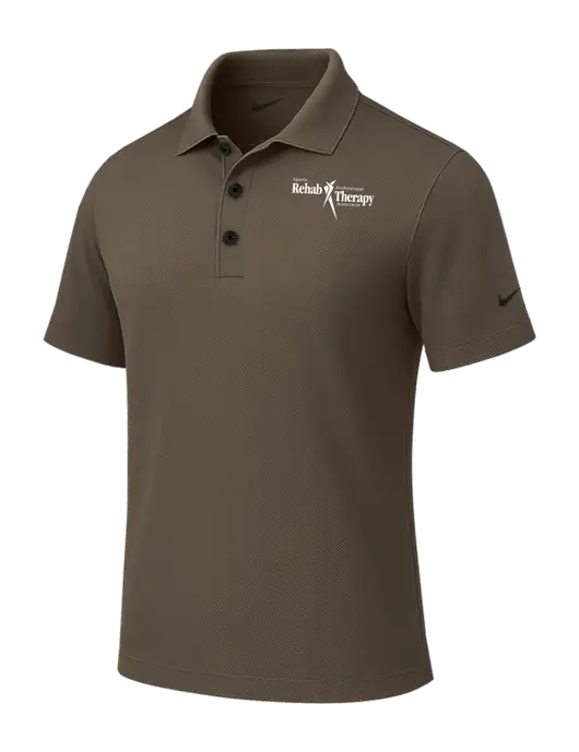 Nike Dark Olive Brown Tech Basic Dri-FIT Polo
 w/Sports Rehab Logo