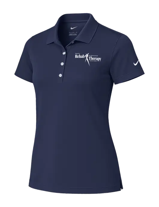 Nike Womens Dark Navy Tech Basic Dri-FIT Polo
 w/Sports Rehab Logo