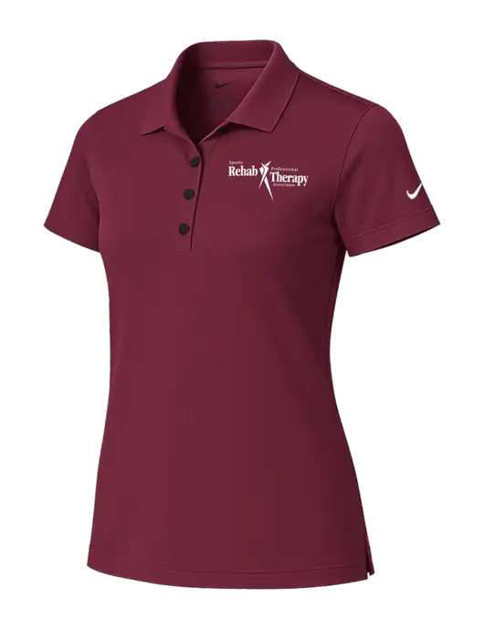 Nike Womens Cardinal Tech Basic Dri-FIT Polo
 w/Sports Rehab Logo