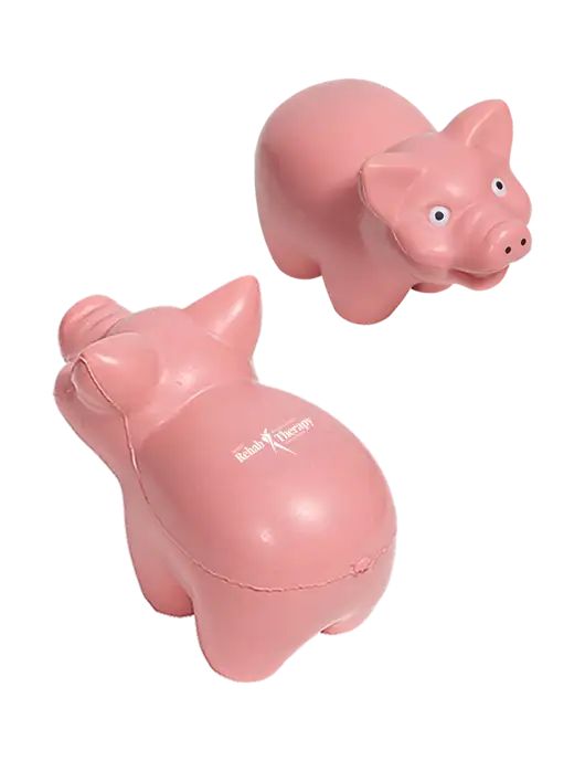 Pink Pig Stress Reliever w/Sports Rehab Logo