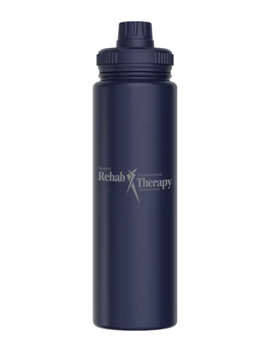 Liquid Life Navy Blue Sport Bottle w/Sports Rehab Logo