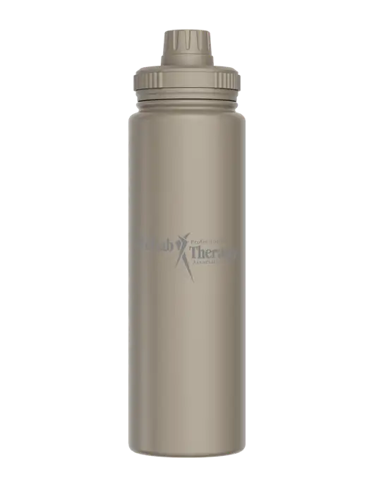 Liquid Life Grey Sport Bottle w/Sports Rehab Logo
