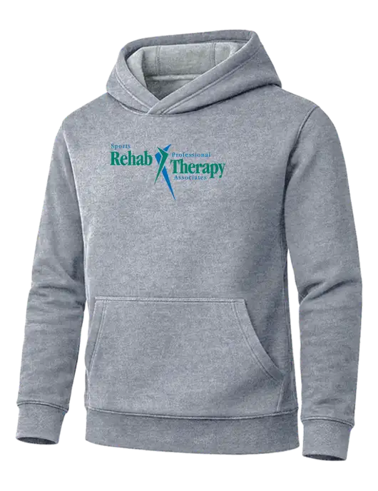 Cornerstone Light Grey Heather Tough Heavyweight Fleece Pullover Hoodie w/Sports Rehab Logo