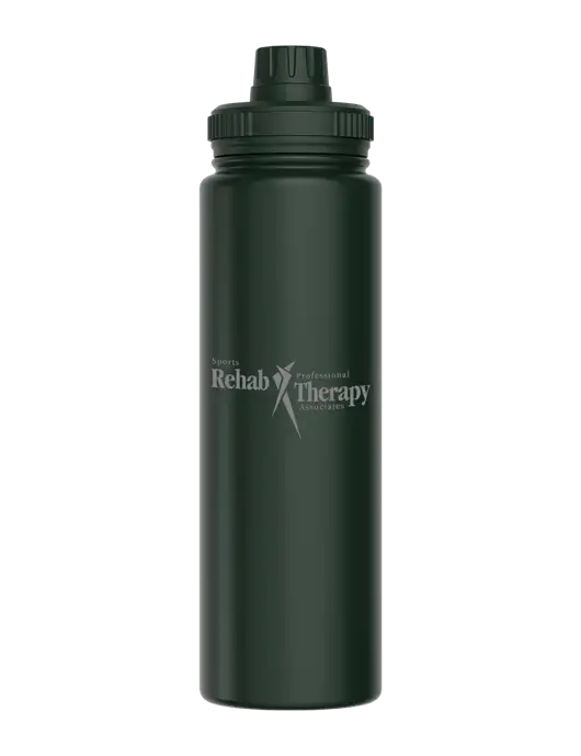 Liquid Life Dark Green Sport Bottle w/Sports Rehab Logo