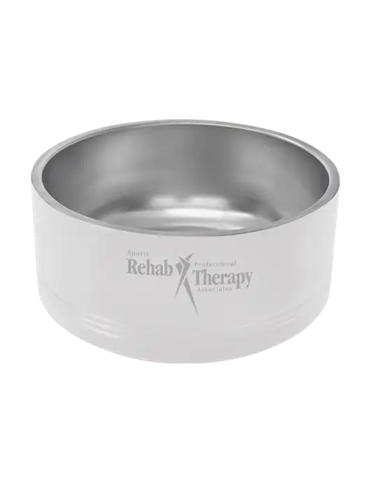 Polar Camel 64 oz. Large White Pet Bowl w/Sports Rehab Logo