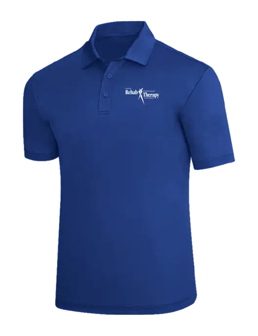 Dark Royal Silk Touch Polo w/Sports Rehab Logo