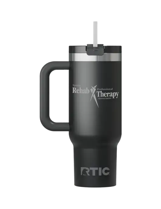 RTIC Road Trip 30oz Black Tumbler w/Sports Rehab Logo