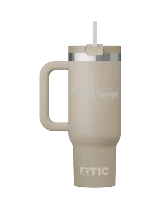 RTIC Road Trip 30oz Tan Tumbler w/Sports Rehab Logo
