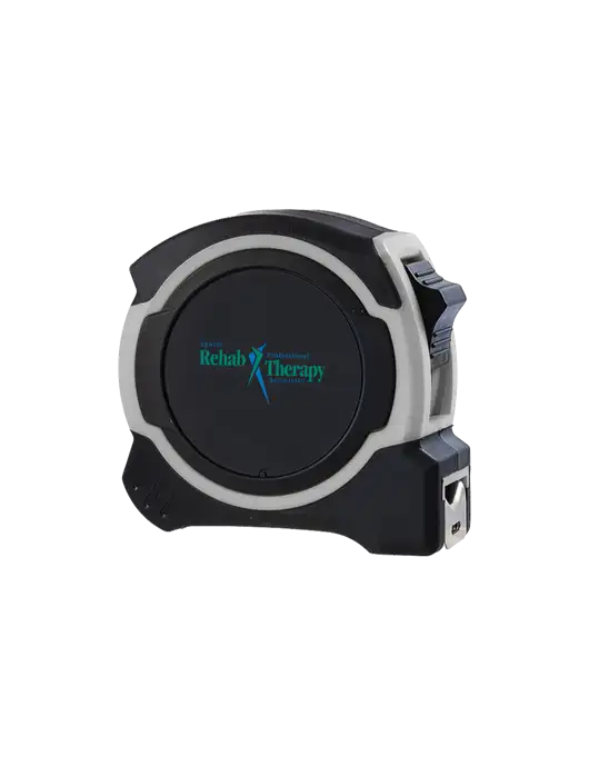 Light Grey and Black Pro Tape Measure, 25'
 w/Sports Rehab Logo