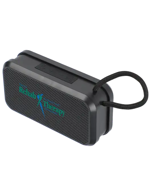 Bluetooth IPX5 Waterproof Speaker with Magnet Mount w/Sports Rehab Logo