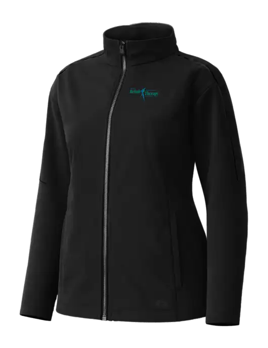 OGIO Womens Commuter Full-Zip Soft Shell Black Jacket w/Sports Rehab Logo