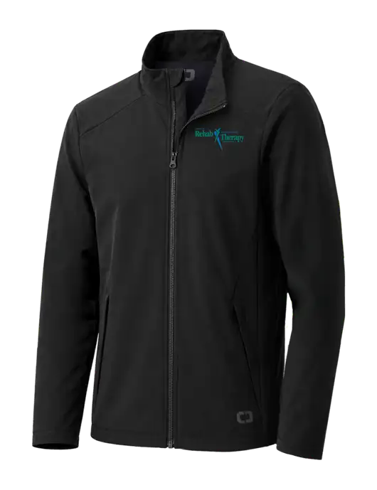 OGIO Black Commuter Full-Zip Soft Shell  w/Sports Rehab Logo