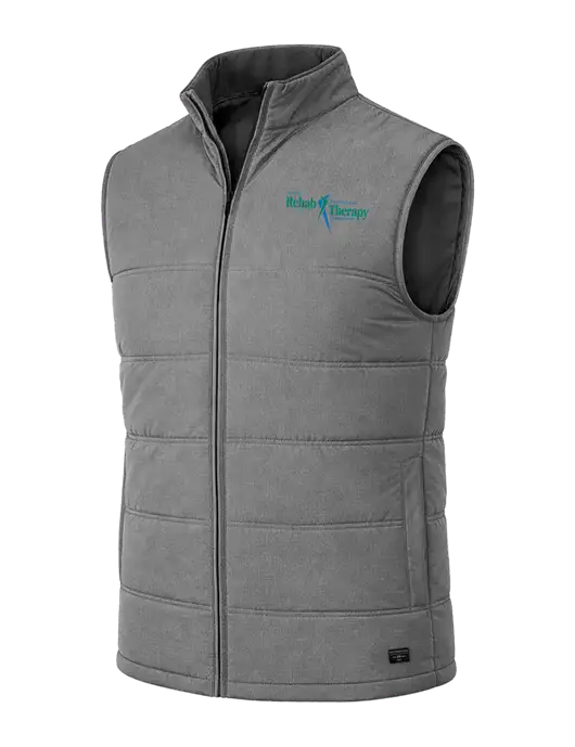 TravisMathew Cold Bay Dark Medium Grey Vest w/Sports Rehab Logo