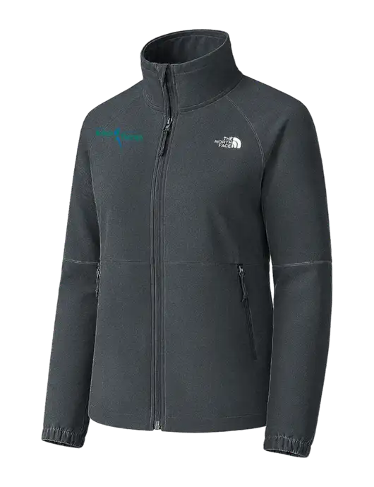 The North Face Womens Very Dark Grey Barr Lake Soft Shell Jacket w/Sports Rehab Logo