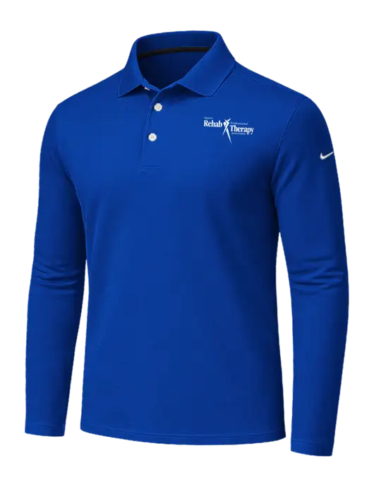 Nike Dark Royal Dri-FIT Micro Pique 2.0 Long Sleeve Polo w/Sports Rehab Logo