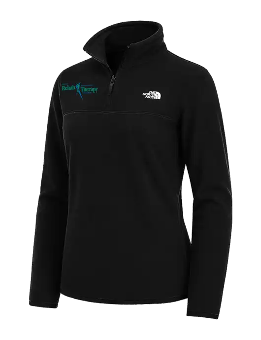 The North Face Womens Black Glacier 1/4-Zip Fleece w/Sports Rehab Logo
