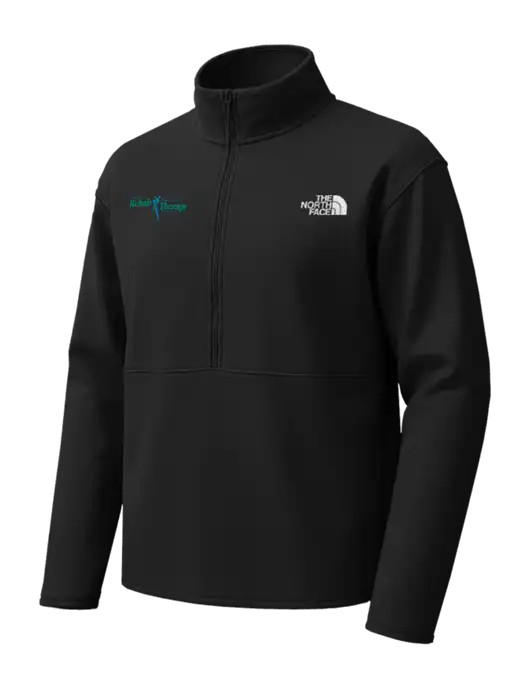 The North Face Black Double-Knit 1/2-Zip Fleece w/Sports Rehab Logo