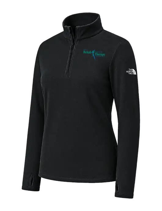 The North Face Womens Black Ambition 1/4-Zip  w/Sports Rehab Logo