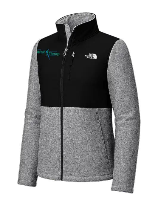 The North Face Womens Dark Medium Grey Heather/Black Highest Peak Full-Zip Fleece Jacket w/Sports Rehab Logo