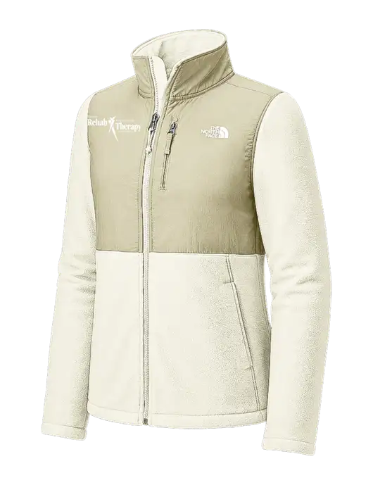 The North Face Womens Ivory/Tan Highest Peak Full-Zip Fleece Jacket w/Sports Rehab Logo