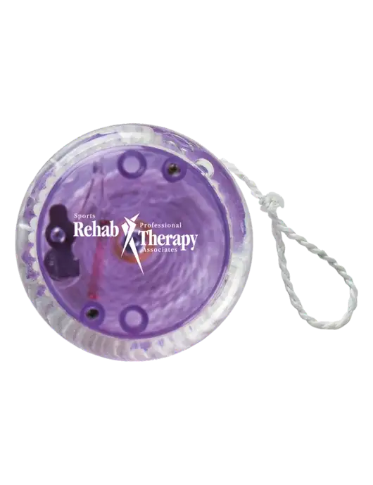 Purple Light Up Yo-Yo w/Sports Rehab Logo