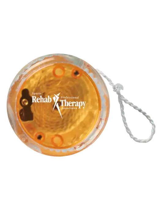 Orange Light Up Yo-Yo w/Sports Rehab Logo